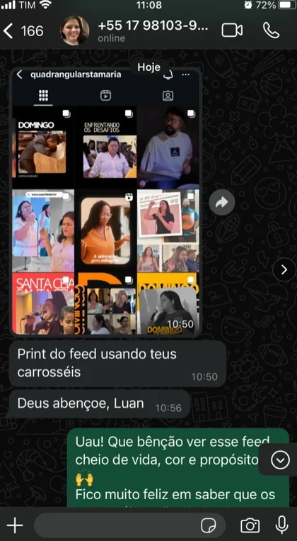Depoimento 1 de cliente do pack